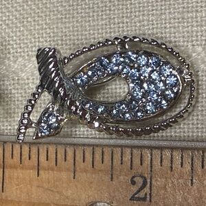 Sparkling Silver and Blue Twisted Rope Style Clip On Earrings